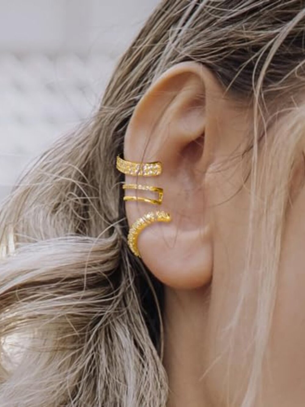 9Pcs Gold Ear Cuffs for Women Non piercing 14K 18k Gold Plated Ear cuff